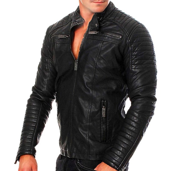 Men's Leather Moto Jacket